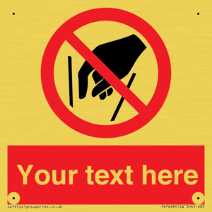 Custom prohibition No reaching in